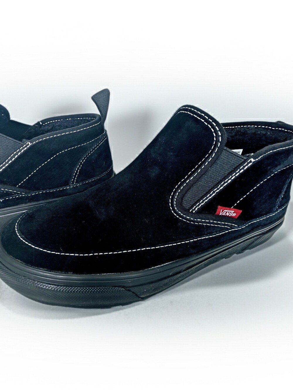 Vans Mid Slip MTE-1 Black Suede Size 8 Woman's Slip On Weather Resistant Boots